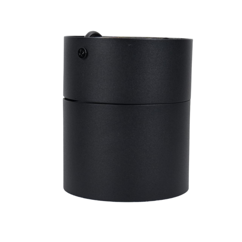 Black surface mounted tube light with adjustable angle