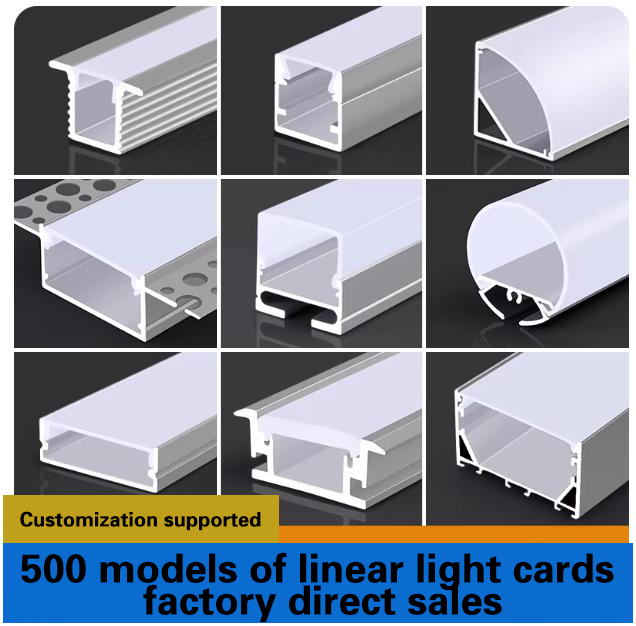 Aluminum alloy light strip slot, linear light strip clip slot, surface-mounted ceiling angle linear light strip slot, embedded aluminum strip slot